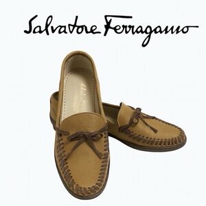 Salvatore Ferragamo Sport Suede Driving Loafers Women’s 8B Made in Italy